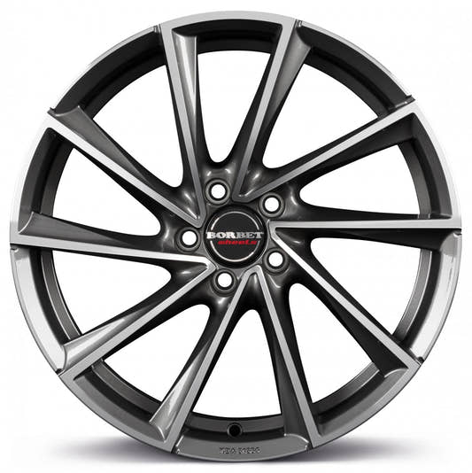 Borbet VTX graphite polished 9.5x19 ET51 - LK5/112 ML66.5