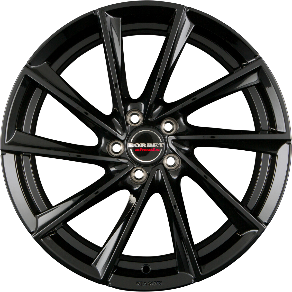 Borbet VTX Black Glossy Alufelge 7.5x19 Zoll ET40 LK 5x112 ML66.6