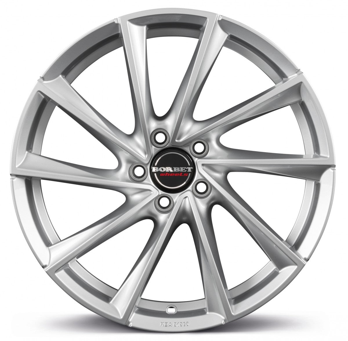 Borbet VTX brilliant silver 9.5x19 ET51 - LK5/112 ML66.5