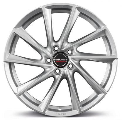 Borbet VTX brilliant silver 9.5x19 ET51 - LK5/112 ML66.5
