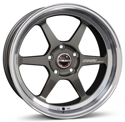 Borbet DB8GT graphite rim polished 8.5x18 ET35 - LK5/112 ML72.5