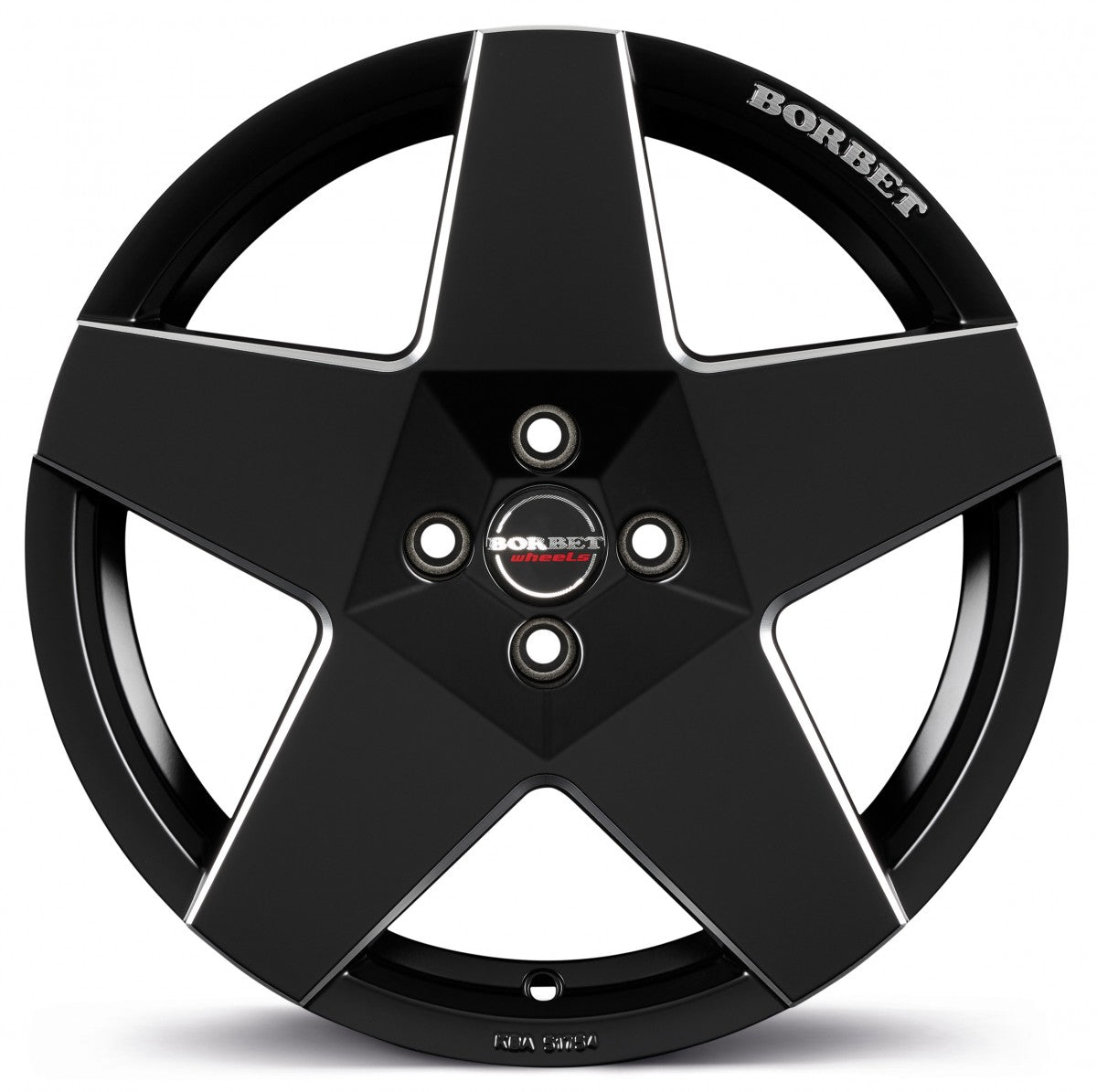 Borbet A black matt 7.5x17 ET15 - LK4/108 ML65.1