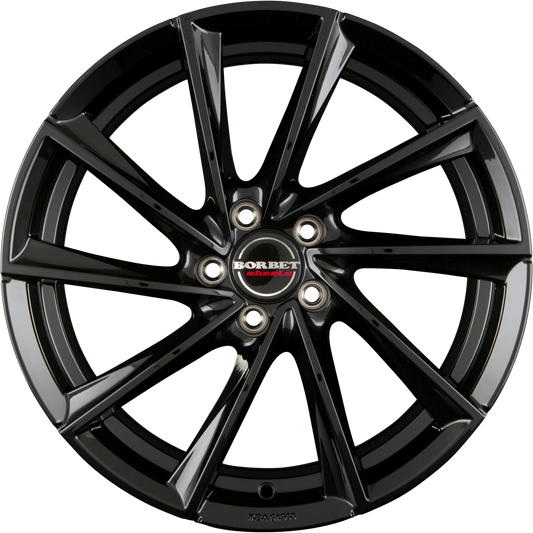 Borbet VTX Black Glossy Alufelge 9.5x19 Zoll ET25 LK 5x112 ML66.6