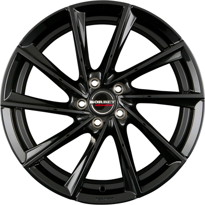 Borbet VTX Black Glossy Alufelge 9.5x19 Zoll ET25 LK 5x112 ML66.6