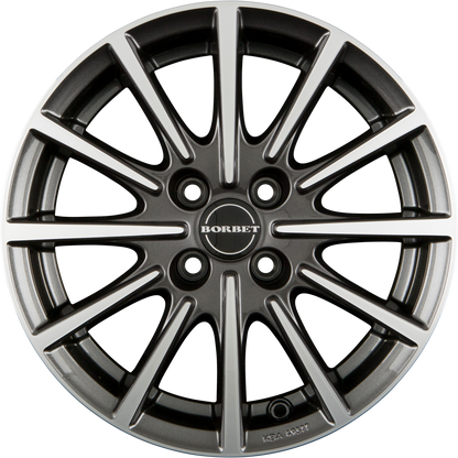 Borbet BL4 mistral anthracite polished glossy Alufelge 6.5x15 Zoll ET35 LK 4x98 ML64 – Bild 3