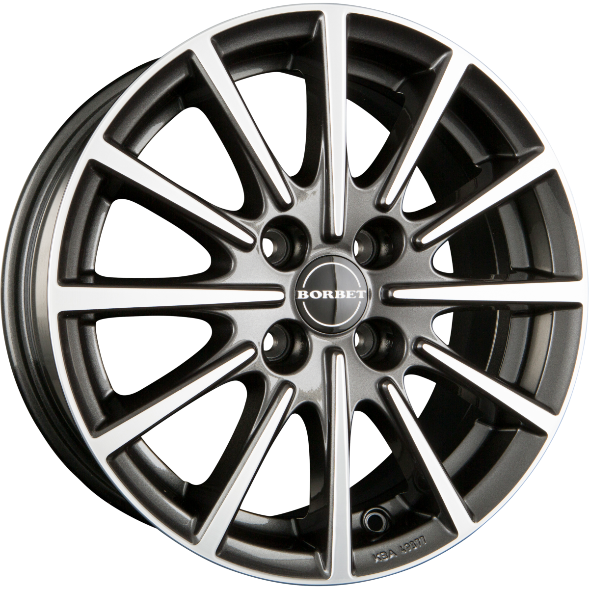 Borbet BL4 mistral anthracite polished glossy Alufelge 6.5x15 Zoll ET35 LK 4x98 ML64 – Bild 4