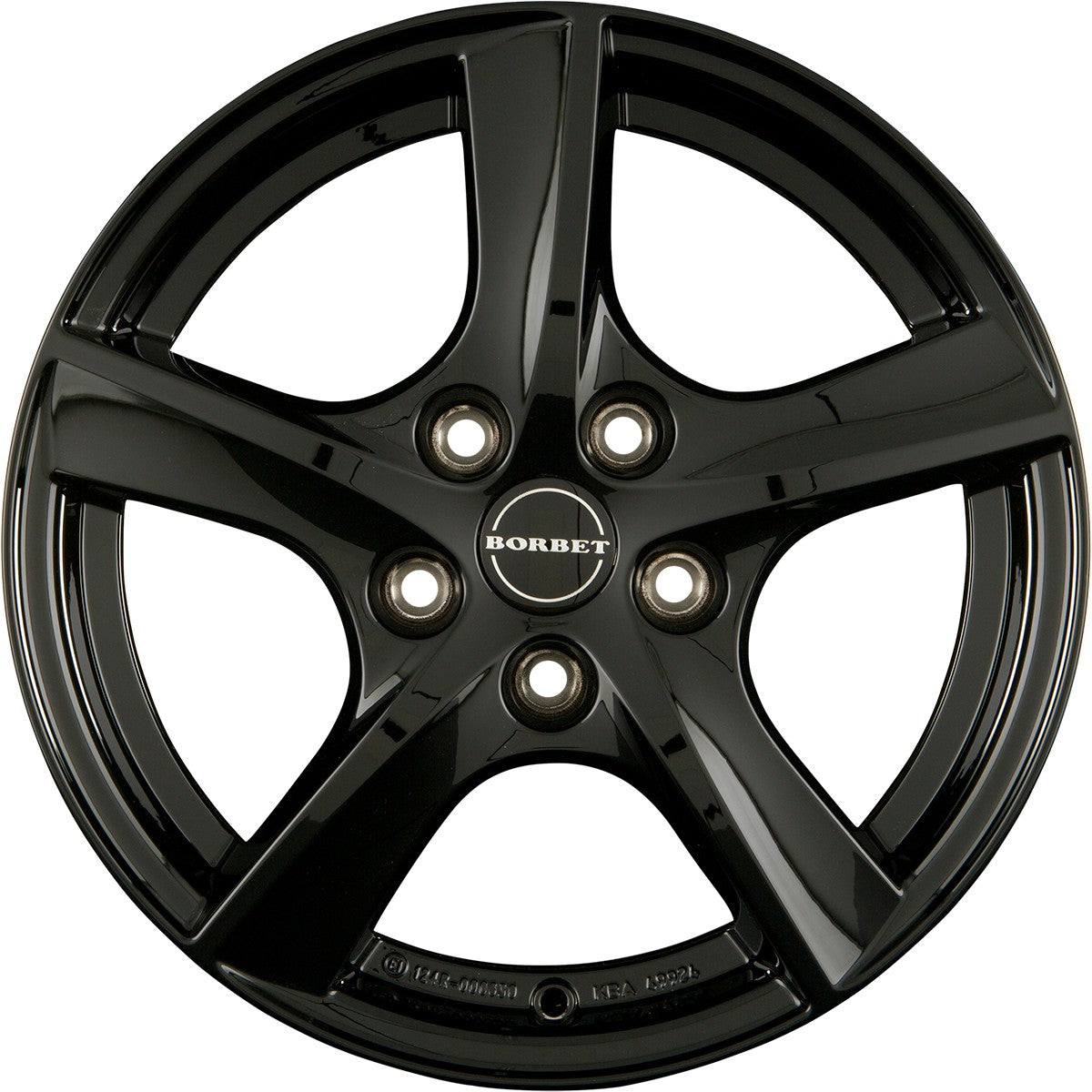 Borbet TL black glossy 5-Speiche 5.5x15 ET38 - LK5/100 ML57.06