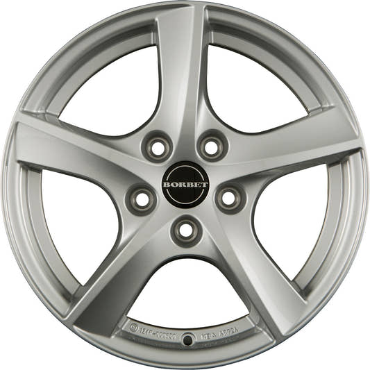 Borbet TL brilliant silver 5-Speiche 5.5x15 ET38 - LK5/100 ML57.06