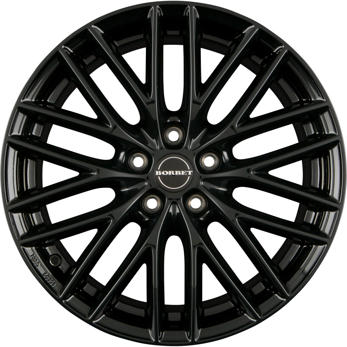 Borbet BS5 black glossy Alufelge 8x18 Zoll ET50 LK 5x112 ML72.5