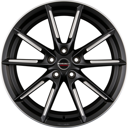 Borbet LX Black Matt Spoke Rim Polished Alufelge 8x19 Zoll ET50 LK 5x114.3 ML72.5
