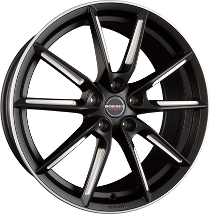 Borbet LX Black Matt Spoke Rim Polished Alufelge 8x19 Zoll ET50 LK 5x114.3 ML72.5 – Bild 2