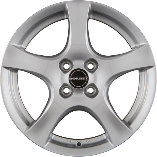 Borbet F Brilliant Silver Alufelge 6.5x16 Zoll ET37.5 LK 4x108 ML72.5