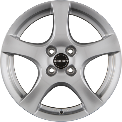 Borbet F Brilliant Silver Alufelge 6.5x16 Zoll ET37.5 LK 4x108 ML72.5