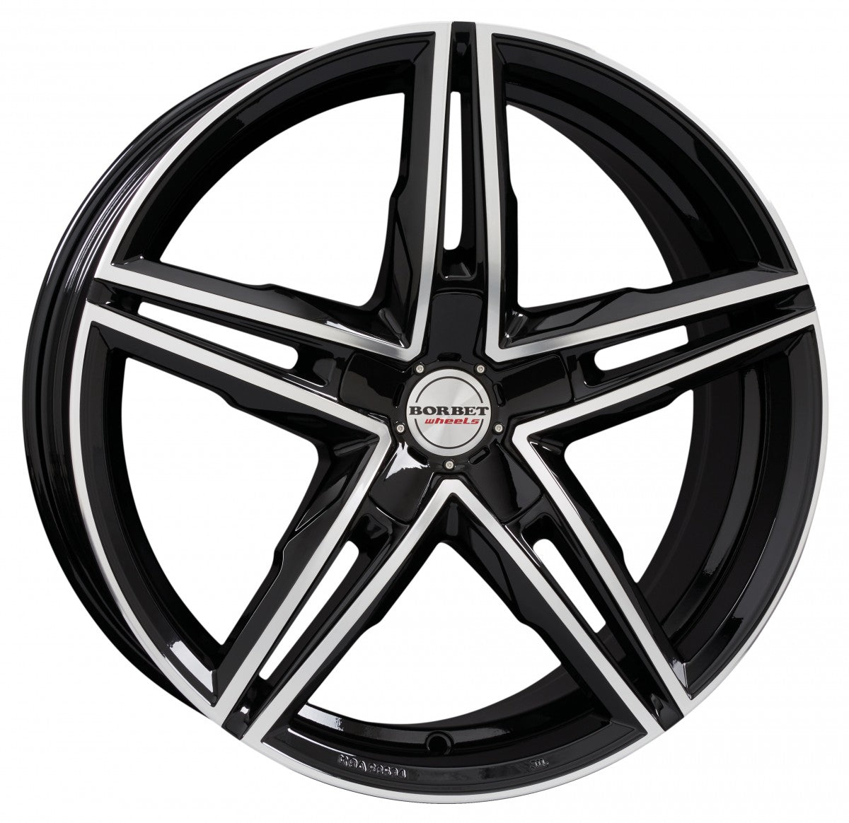 Borbet XRS black polished glossy 8.5x20 ET40 - LK5/114.3 ML72.5