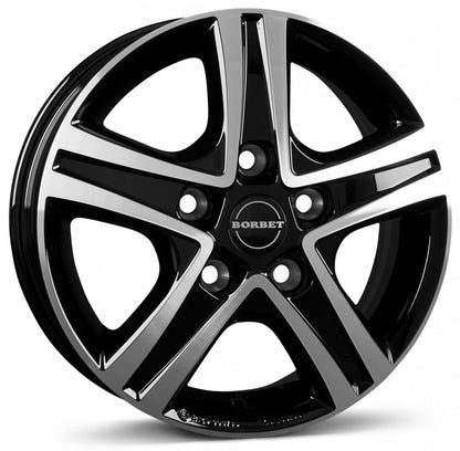 Borbet CWD black polished glossy 6x16 ET68 - LK5/130 ML78.1