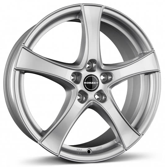 Borbet F2 brilliant silver 6.5x17 ET47 - LK5/100 ML57.1