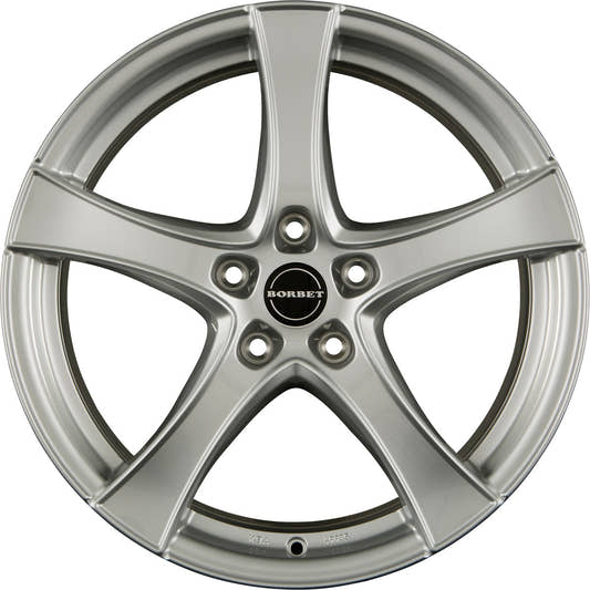 Borbet F2 brilliant silver 6.5x17 ET47 - LK5/100 ML57.1