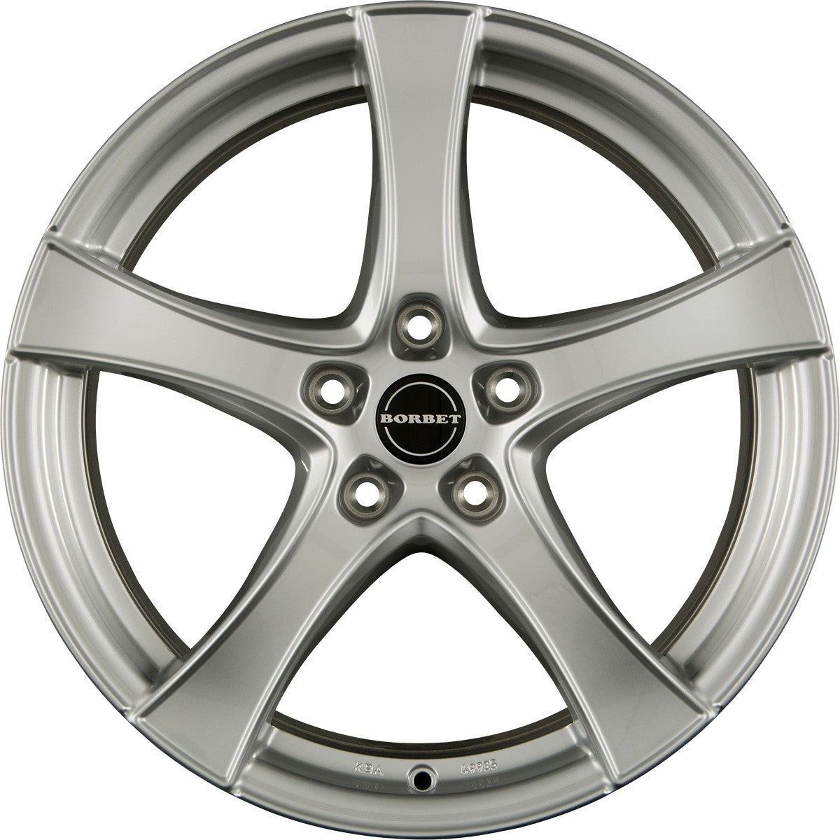 Borbet F2 brilliant silver 6.5x17 ET47 - LK5/100 ML57.1