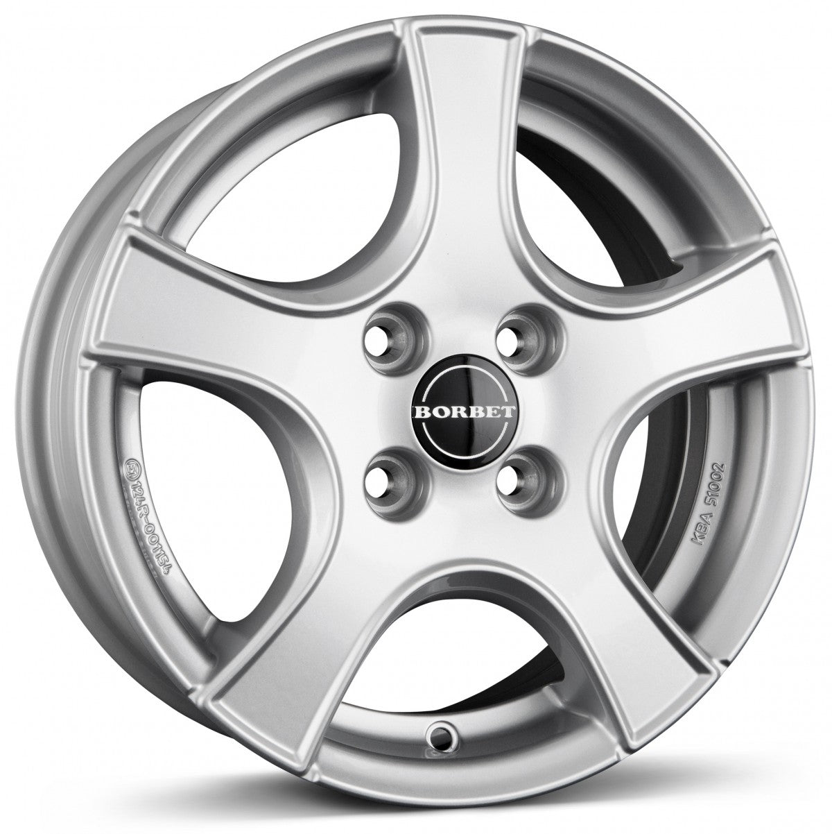 Borbet F2 brilliant silver 6.5x17 ET47 - LK5/100 ML57.1