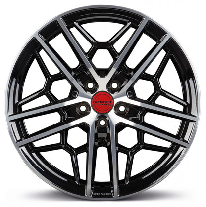 Borbet GTY black rim polished glossy 8.5x19 ET35 - LK5/112 ML66.5