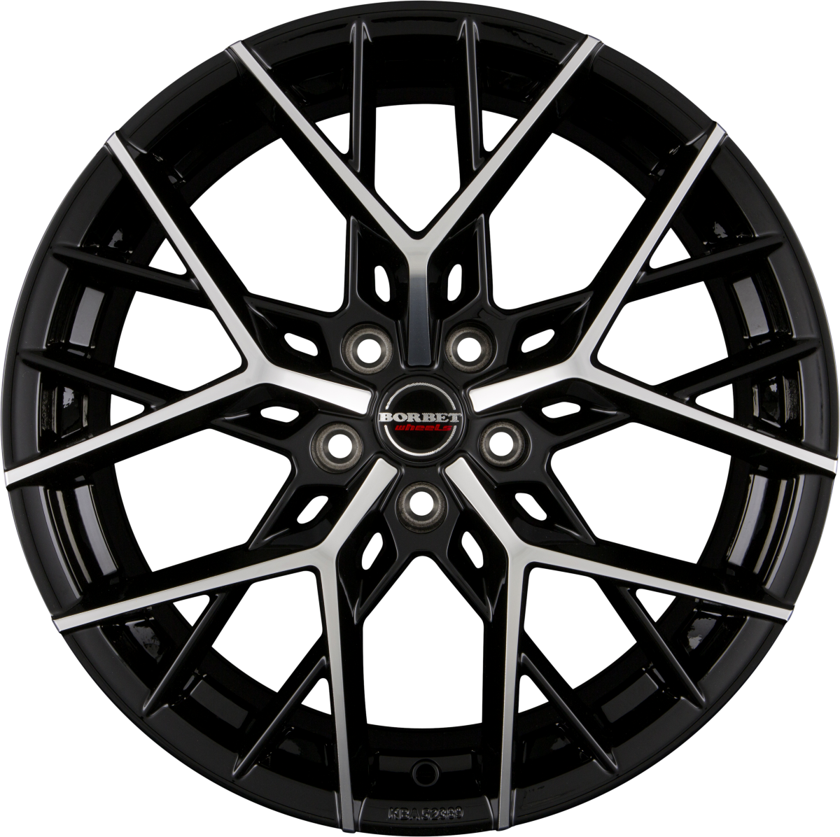 Borbet BY Black Polished Glossy Alufelge 8.5x19 Zoll ET45 LK 5x112 ML72.5