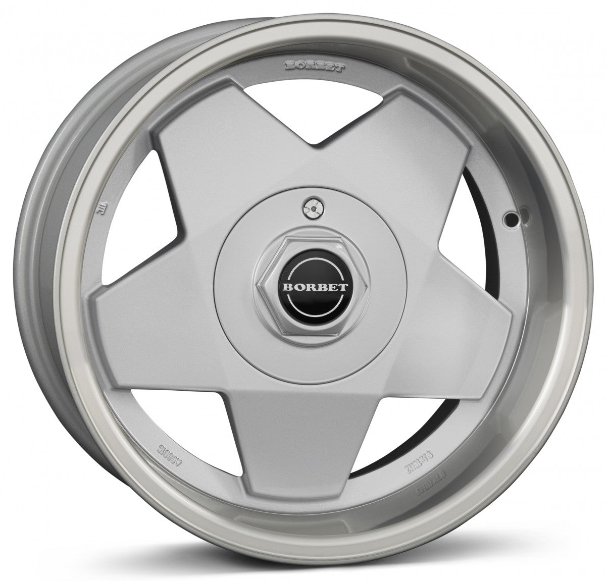 Borbet A silver rim polished 7x15 ET35 - LK5/112 ML72.5