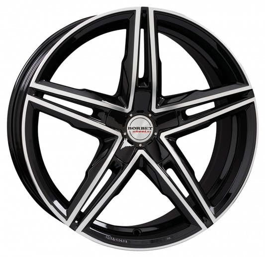 Borbet XRS black polished glossy 9.5x19 ET40 - LK5/112 ML72.5