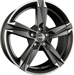 Borbet T10 matt black polished Alufelge 7x17 Zoll ET50 LK 5x114.3 ML67.1