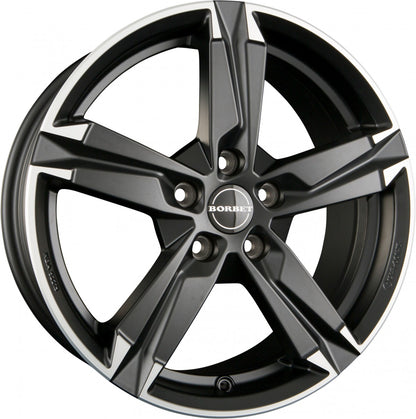 Borbet T10 matt black polished 8x18 ET40 - LK5/112 ML72.5