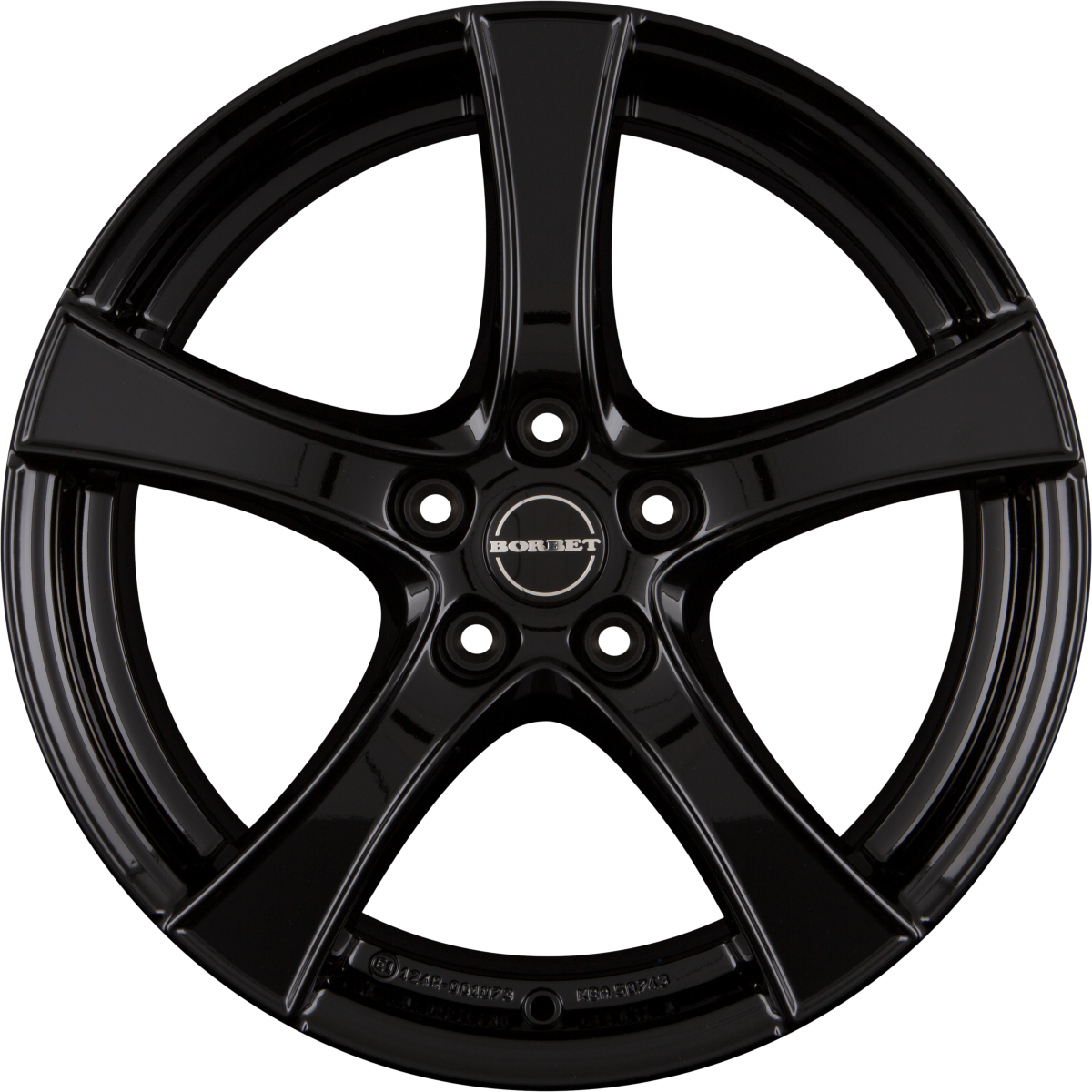 Borbet F2 Black Glossy Alufelge 7.5x18 Zoll ET51 LK 5x112 ML57.1