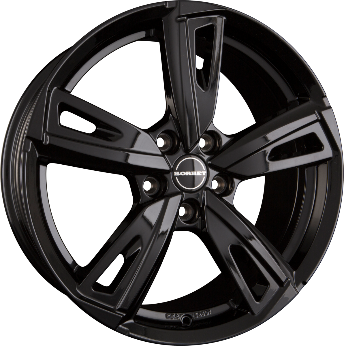 Borbet BU1 Black Glossy Alufelge 6.5x16 Zoll ET44 LK 5x112 ML66.5 – Bild 2