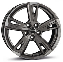 Borbet BU1 mistral anthracite glossy polished Alufelge 7.5x17 Zoll ET50 LK 5x100 ML57.06