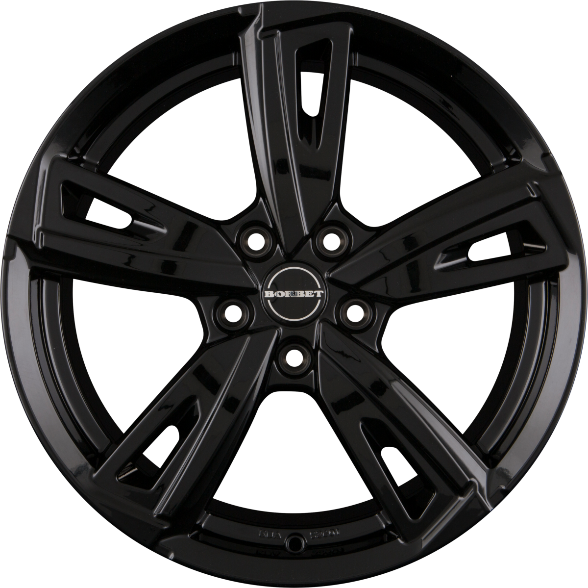 Borbet BU1 Black Glossy Alufelge 7.5x17 Zoll ET50 LK 5x114.3 ML72.5