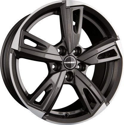 Borbet BU1 Mistral Anthracite Glossy Polished Alufelge 8x18 Zoll ET44 LK 5x112 ML66.5 – Bild 2