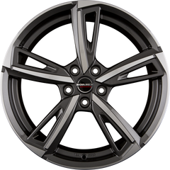 Borbet BU1 Mistral Anthracite Glossy Polished Alufelge 8x19 Zoll ET50 LK 5x112 ML72.5