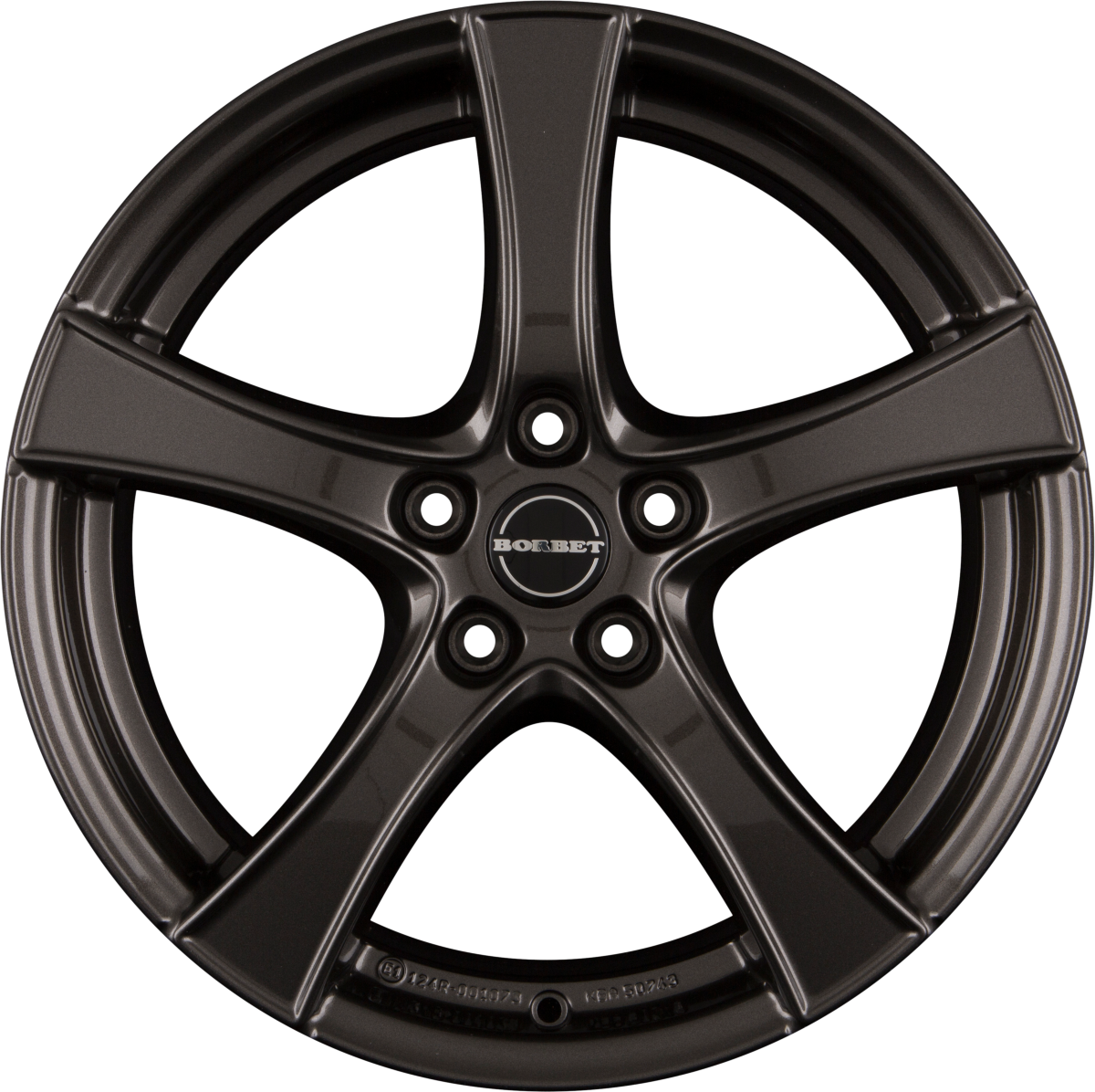 Borbet F2 Mistral Anthracite Glossy Alufelge 6.5x17 Zoll ET49 LK 5x112 ML66.5