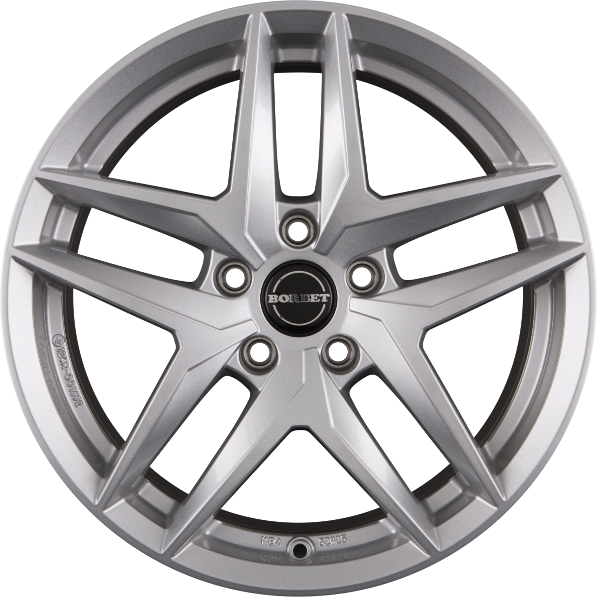 Borbet Z Crystal Silver Alufelge 6.5x16 Zoll ET44 LK 5x112 ML66.6