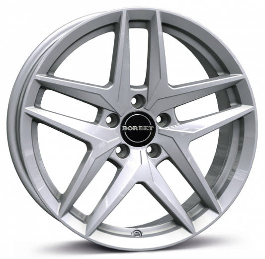 Borbet Z Crystal Silver Alufelge 6.5x16 Zoll ET44 LK 5x112 ML66.6