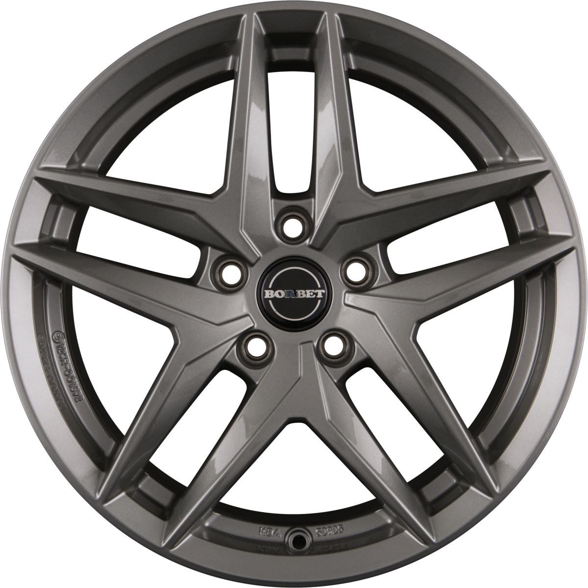 Borbet Z Metal Grey Glossy Alufelge 7.5x17 Zoll ET38 LK 5x112 ML66.6