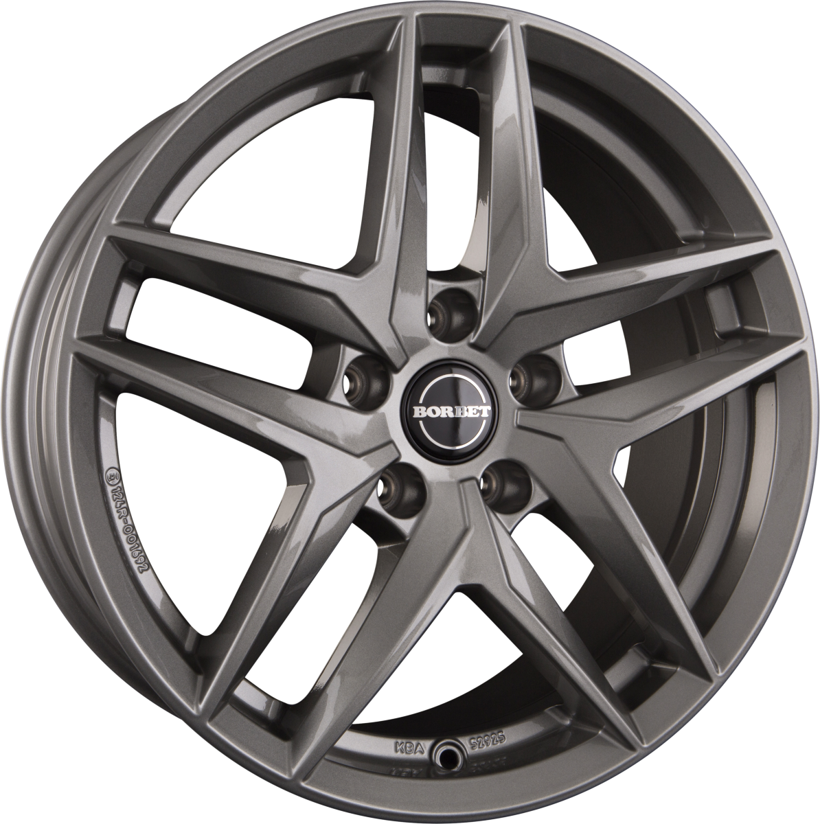 Borbet Z Metal Grey Glossy Alufelge 7.5x17 Zoll ET38 LK 5x112 ML66.6 – Bild 2