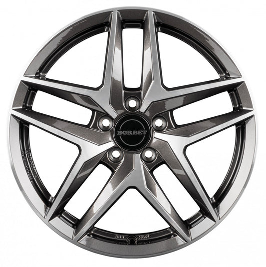 Borbet Z mistral anthracite glossy polished 8x18 ET31 - LK5/112 ML66.5