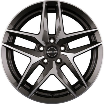 Borbet Z Mistral Anthracite Glossy Polished Alufelge 8x19 Zoll ET32 LK 5x112 ML66.6
