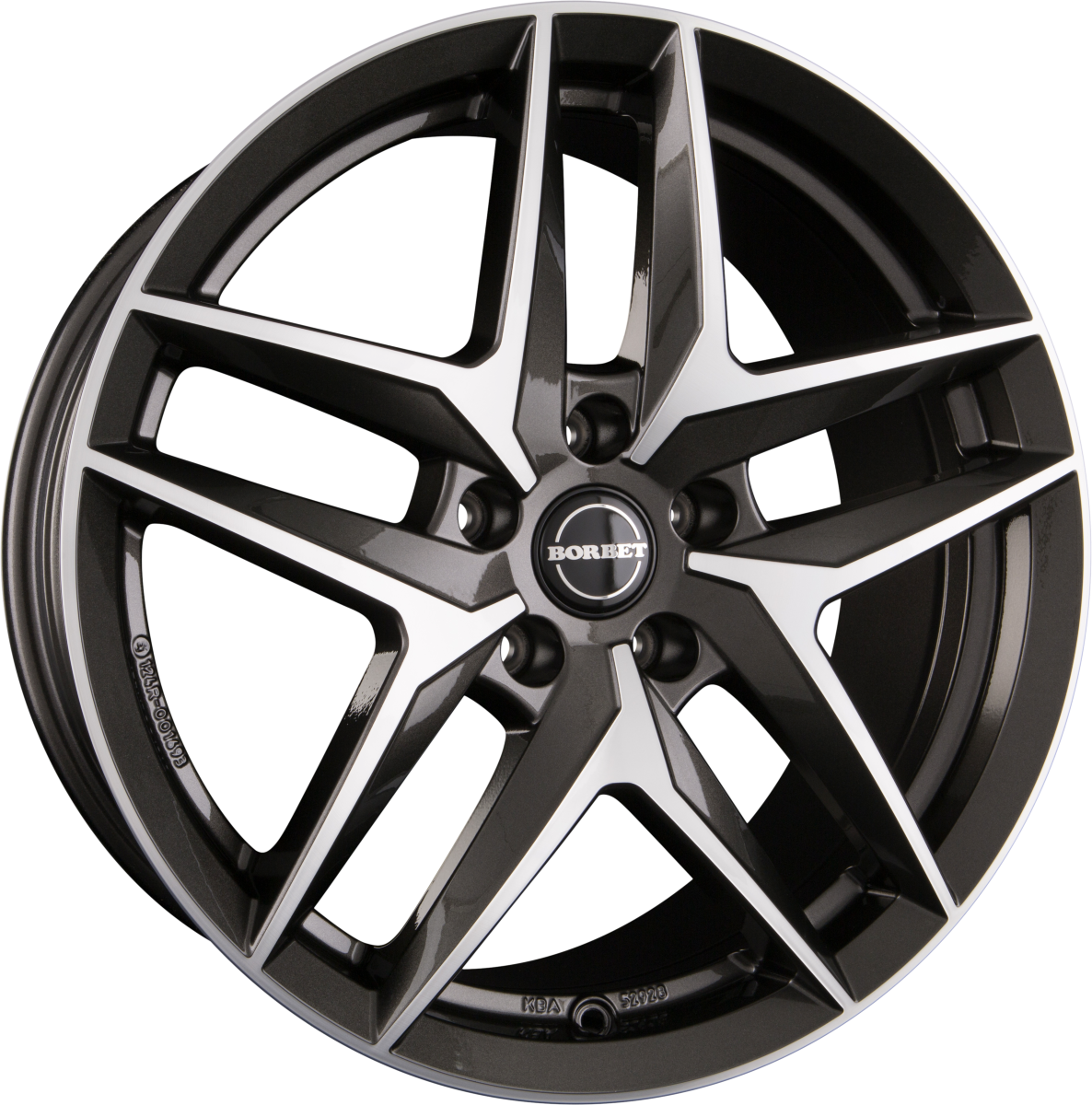 Borbet Z Mistral Anthracite Glossy Polished Alufelge 8x19 Zoll ET32 LK 5x112 ML66.6 – Bild 2