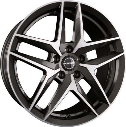 Borbet Z Mistral Anthracite Glossy Polished Alufelge 8x19 Zoll ET32 LK 5x112 ML66.6 – Bild 2