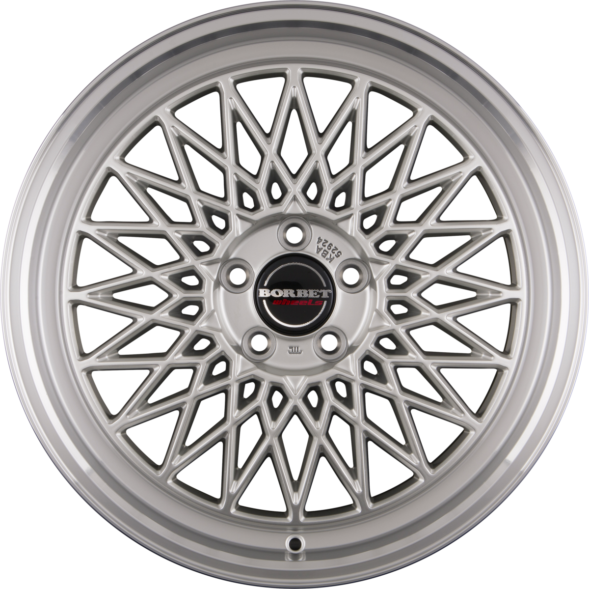 Borbet B Silver Rim Polished Alufelge 7x17 Zoll ET25 LK 4x100 ML64.1