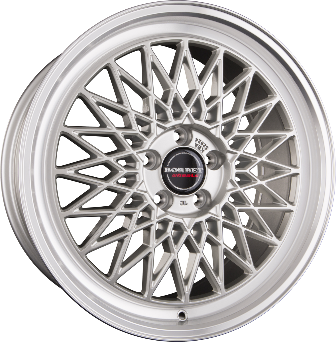 Borbet B Silver Rim Polished Alufelge 7x17 Zoll ET25 LK 4x100 ML64.1 – Bild 2