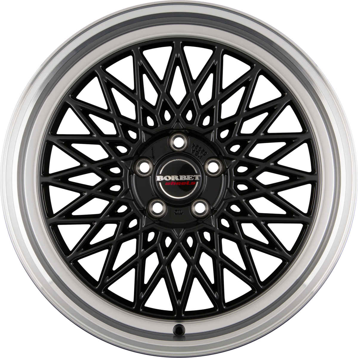 Borbet B Black Rim Polished Alufelge 7x17 Zoll ET30 LK 4x100 ML64