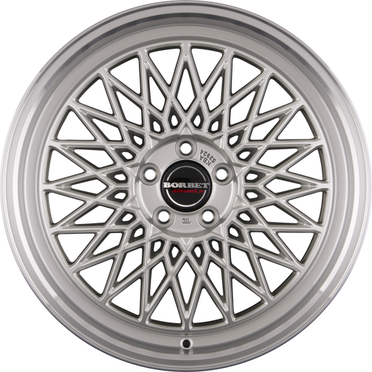 Borbet B Silver Rim Polished Alufelge 8x17 Zoll ET35 LK 5x120 ML72.6