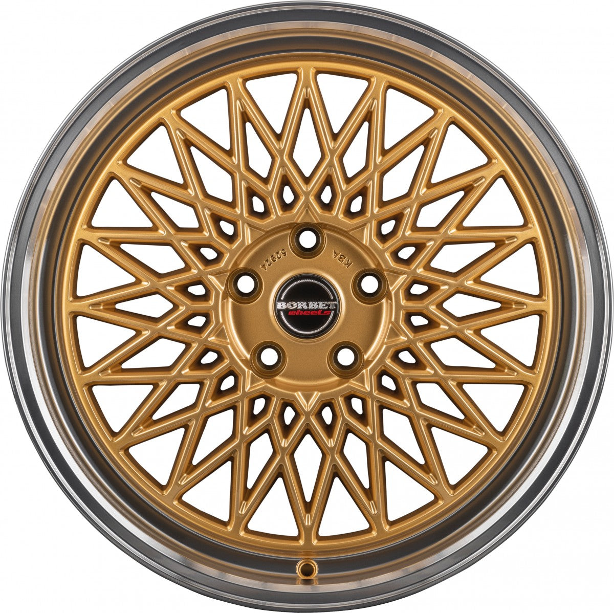 Borbet B gold rim polished 8.5x19 ET45 - LK5/112 ML66.5