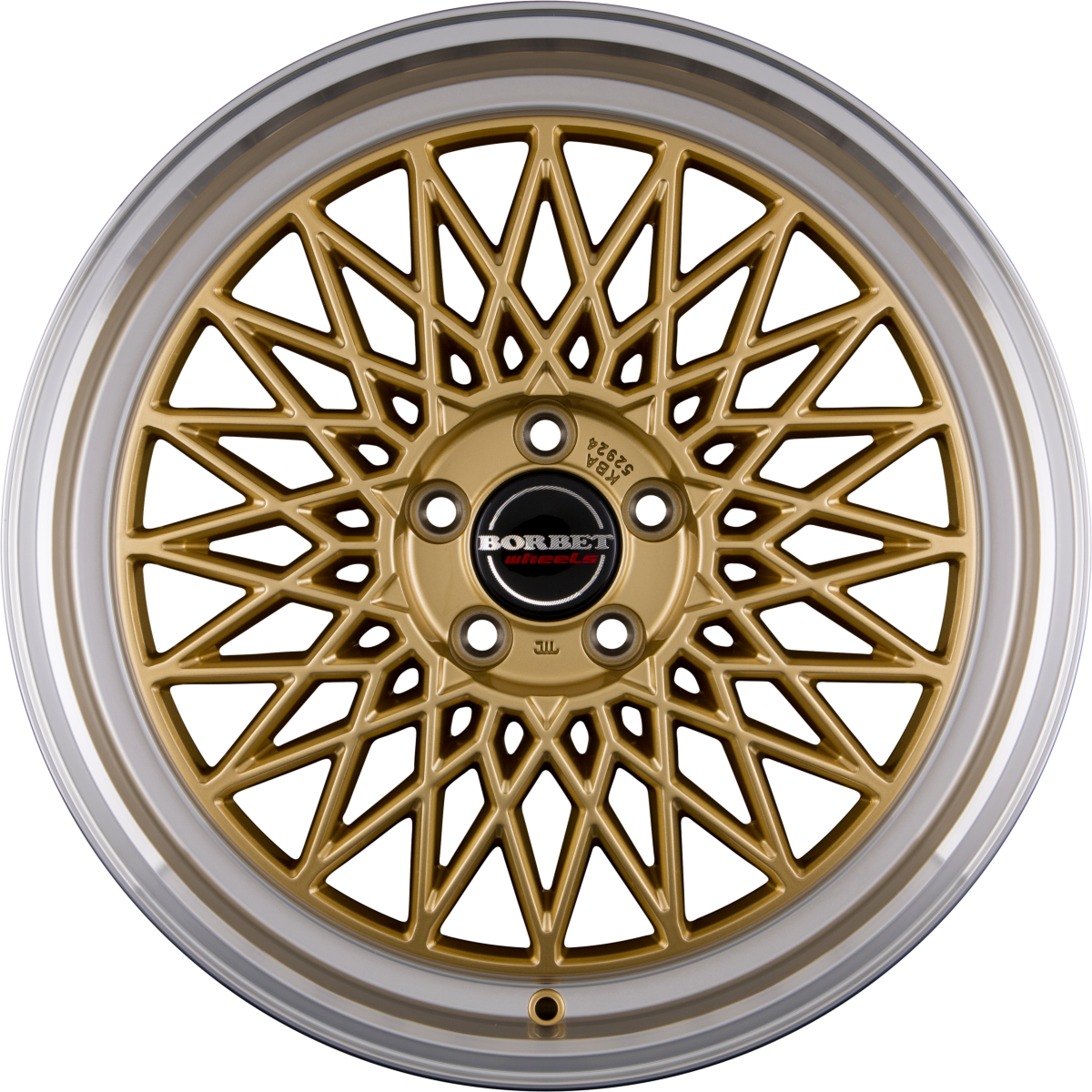 Borbet B Gold Rim Polished Alufelge 8.5x20 Zoll ET45 LK 5x112 ML66.6